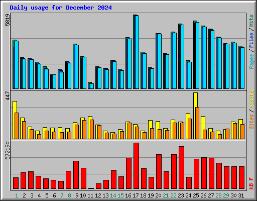 Daily usage for December 2024