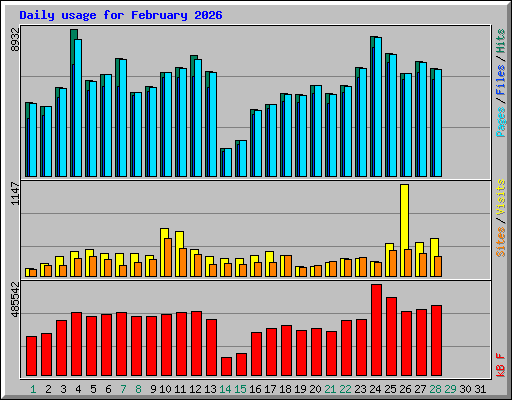 Daily usage for February 2026