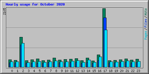 Hourly usage for October 2020