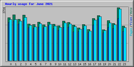 Hourly usage for June 2021