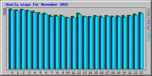 Hourly usage for November 2022