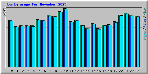 Hourly usage for November 2023