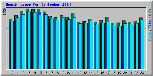 Hourly usage for September 2024