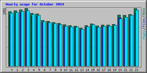 Hourly usage for October 2024