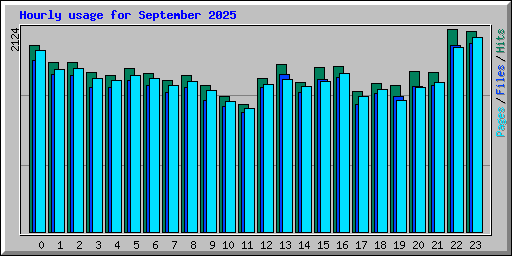 Hourly usage for September 2025