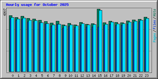 Hourly usage for October 2025